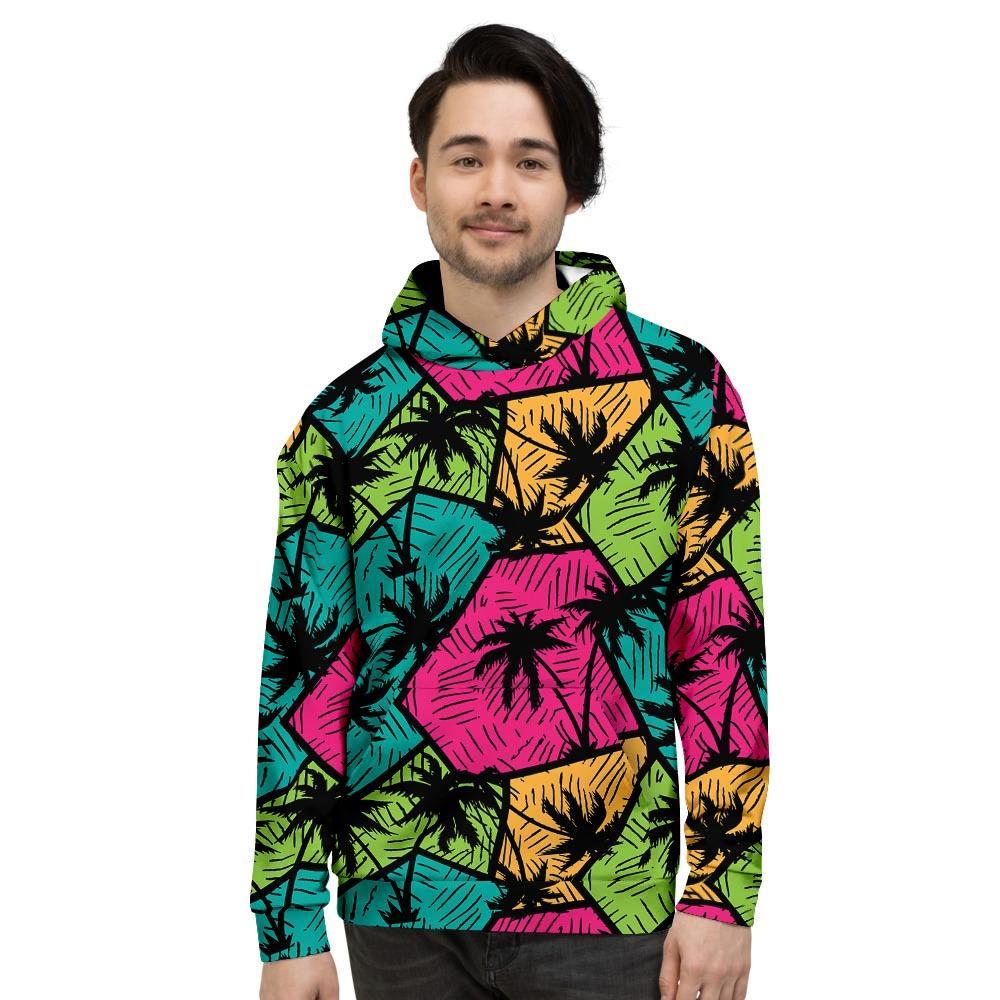 Palm Leaf Hawaiian Print Pattern Men's Hoodie-grizzshop