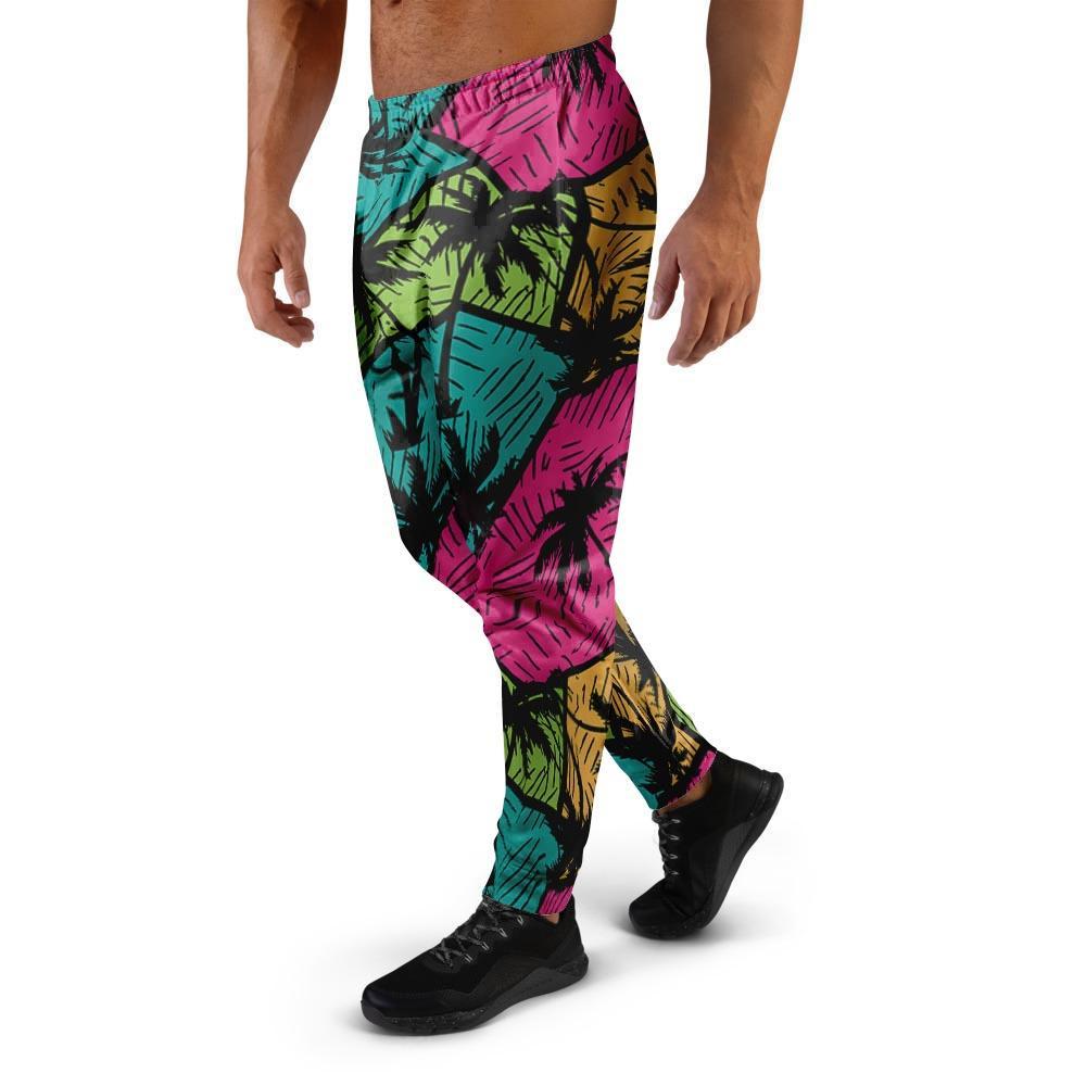 Palm Leaf Hawaiian Print Pattern Men's Joggers-grizzshop