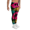 Palm Leaf Hawaiian Print Pattern Men's Leggings-grizzshop