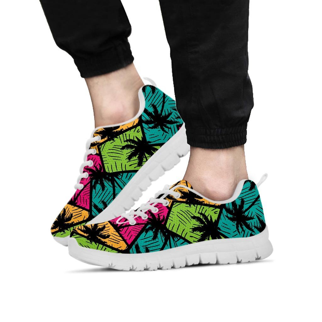 Palm Leaf Hawaiian Print Pattern Men's Sneakers-grizzshop