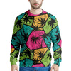 Palm Leaf Hawaiian Print Pattern Men's Sweatshirt-grizzshop