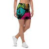 Palm Leaf Hawaiian Print Pattern Mini Skirt-grizzshop