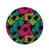 Palm Leaf Hawaiian Print Pattern Round Rug-grizzshop