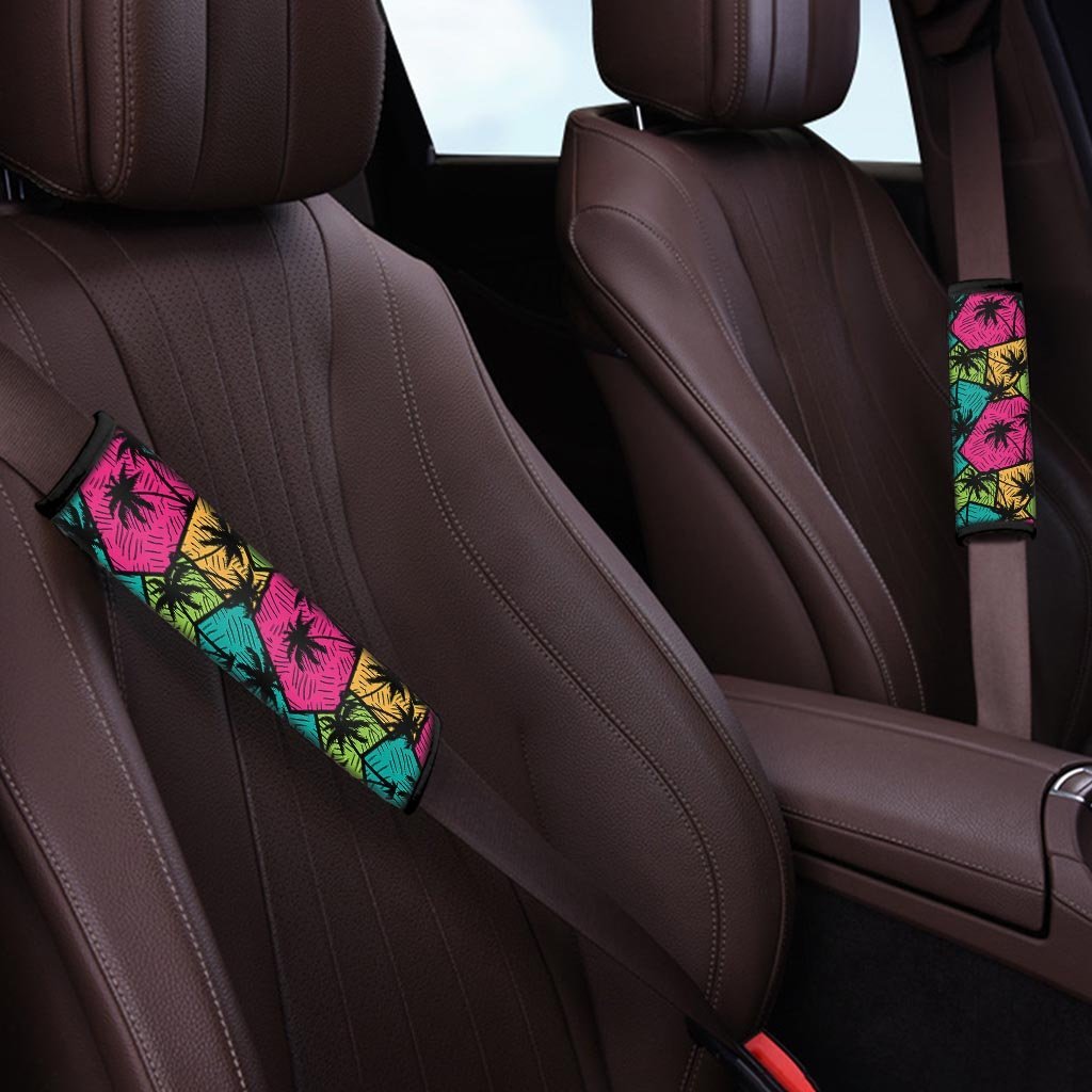 Palm Leaf Hawaiian Print Pattern Seat Belt Cover-grizzshop