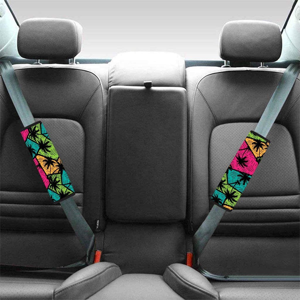 Palm Leaf Hawaiian Print Pattern Seat Belt Cover-grizzshop