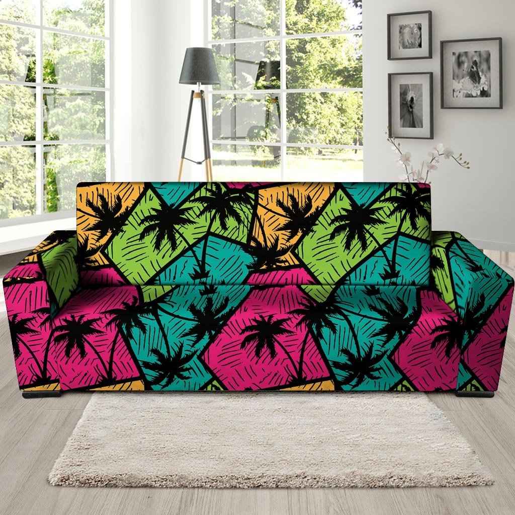 Palm Leaf Hawaiian Print Pattern Sofa Cover-grizzshop