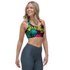 Palm Leaf Hawaiian Print Pattern Sports Bra-grizzshop