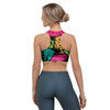 Palm Leaf Hawaiian Print Pattern Sports Bra-grizzshop