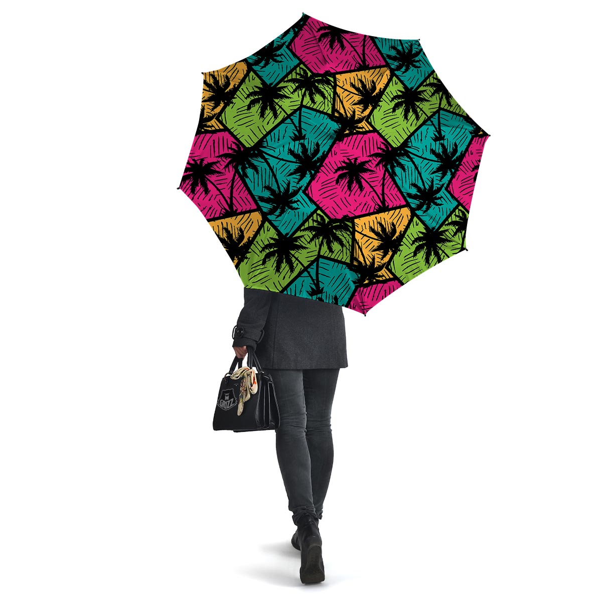 Palm Leaf Hawaiian Print Pattern Umbrella-grizzshop