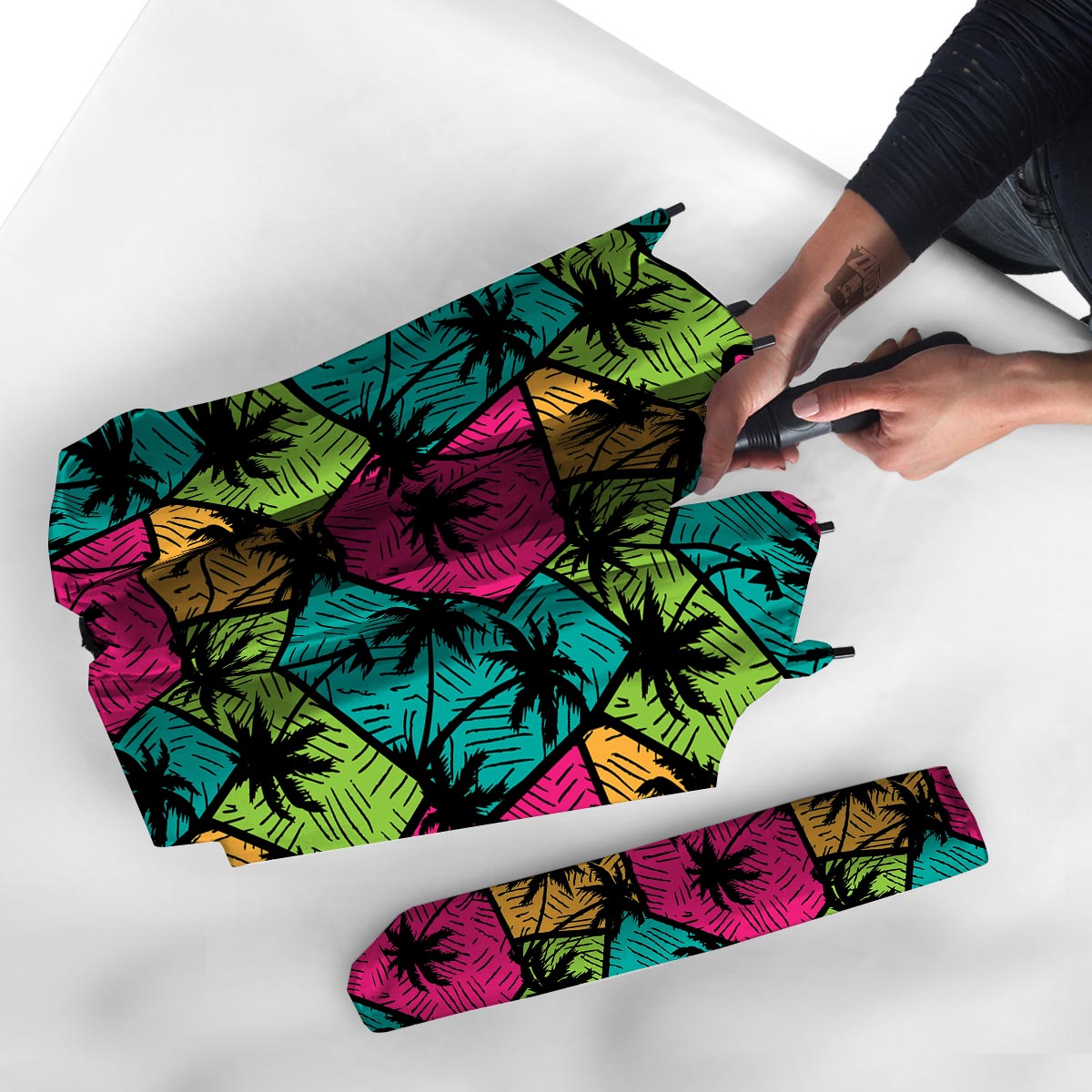 Palm Leaf Hawaiian Print Pattern Umbrella-grizzshop