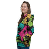 Palm Leaf Hawaiian Print Pattern Women's Hoodie-grizzshop