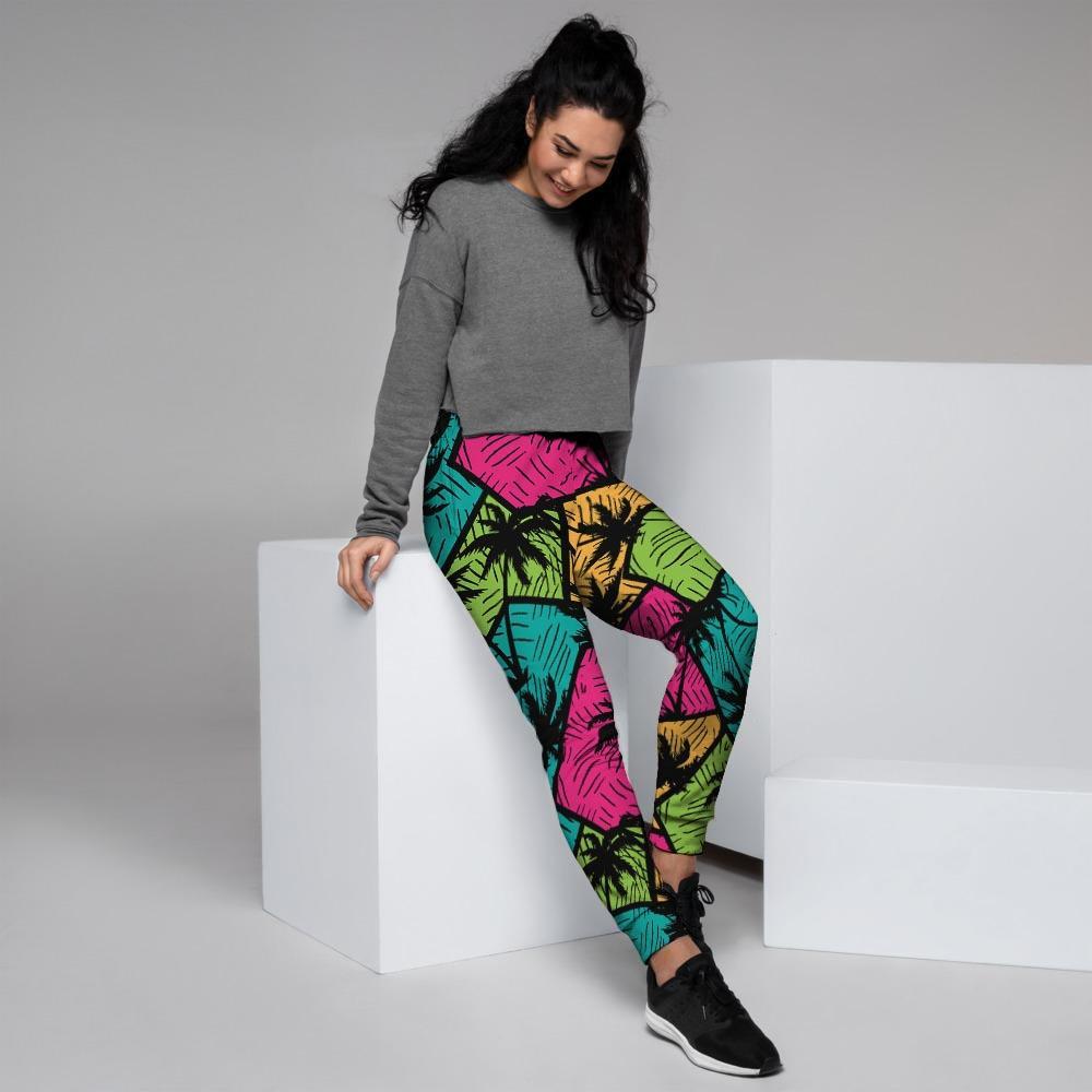 Palm Leaf Hawaiian Print Pattern Women's Joggers-grizzshop