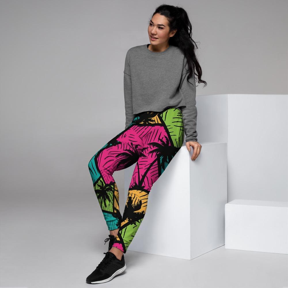 Palm Leaf Hawaiian Print Pattern Women's Joggers-grizzshop