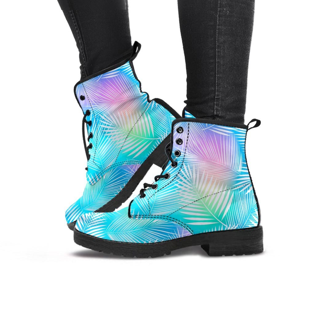 Palm Leaf Hawaiian Print Women's Boots-grizzshop