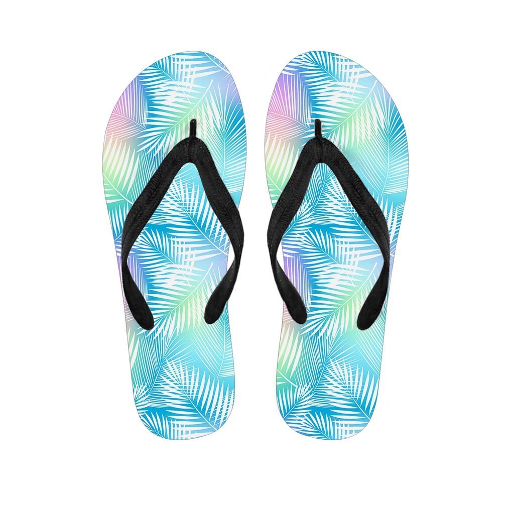 Palm Leaf Hawaiian Print Women's Flip Flops-grizzshop