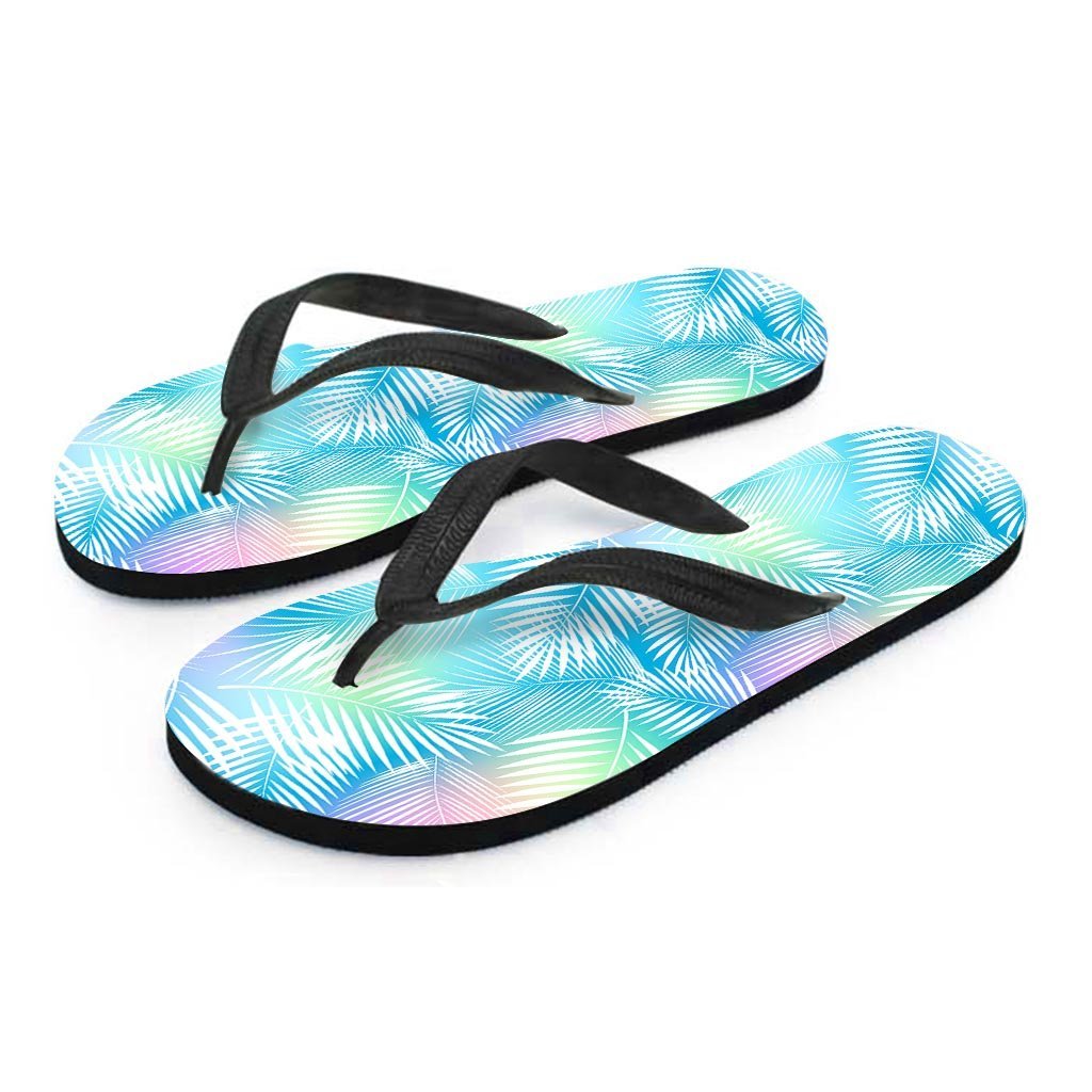 Palm Leaf Hawaiian Print Women's Flip Flops-grizzshop