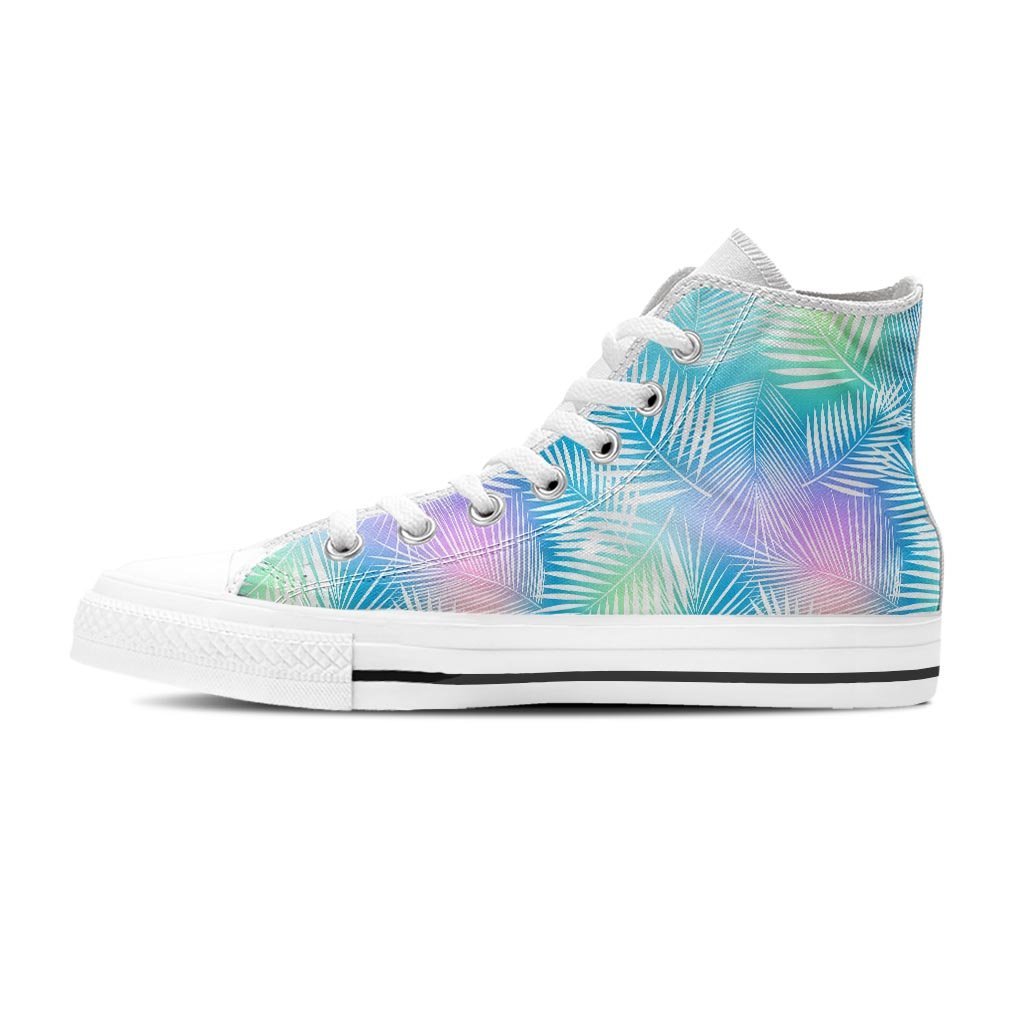 Palm Leaf Hawaiian Print Women's High Top Shoes-grizzshop