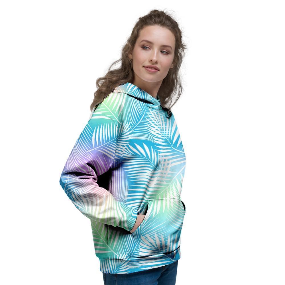 Palm Leaf Hawaiian Print Women's Hoodie-grizzshop