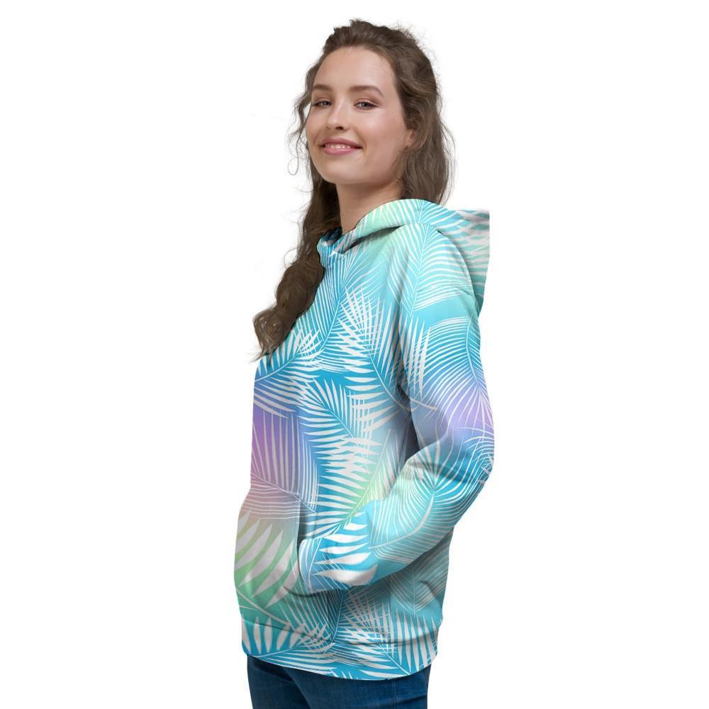 Palm Leaf Hawaiian Print Women's Hoodie-grizzshop