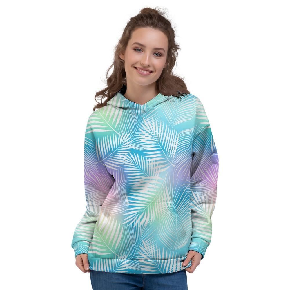 Palm Leaf Hawaiian Print Women's Hoodie-grizzshop