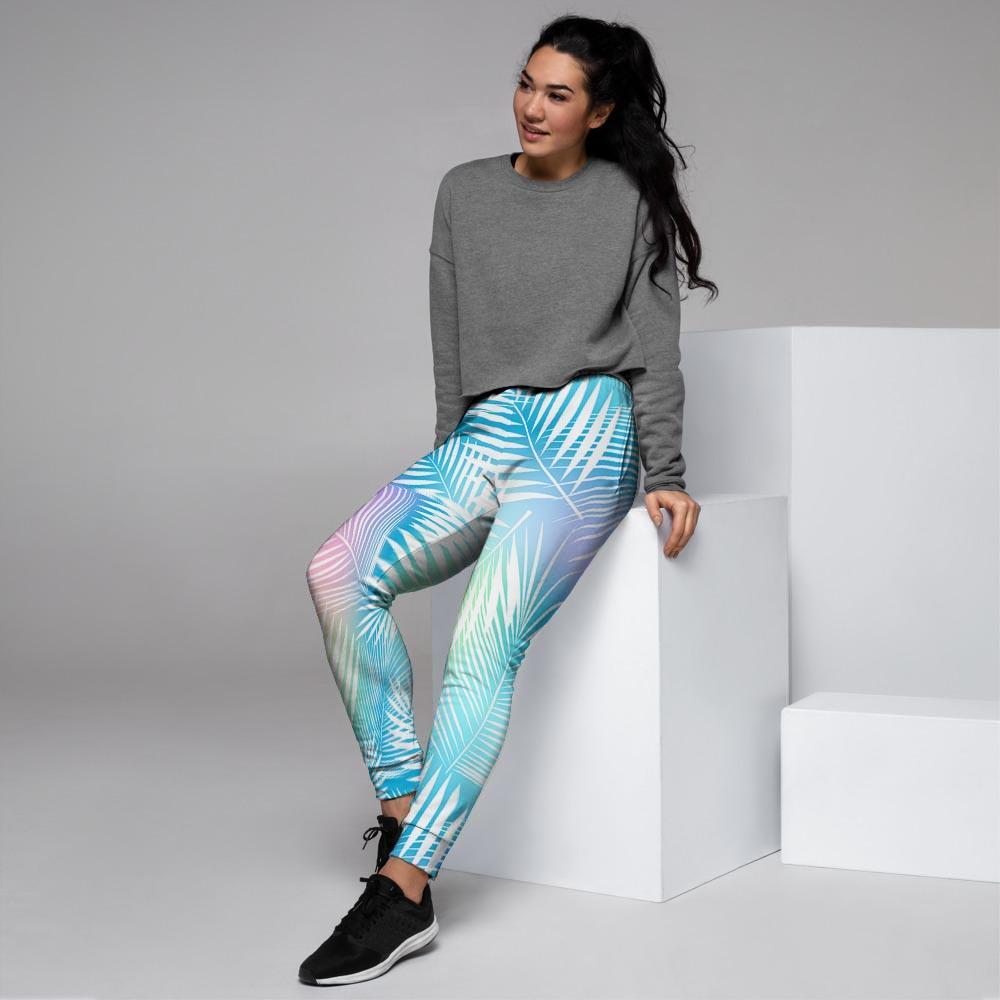 Palm Leaf Hawaiian Print Women's Joggers-grizzshop