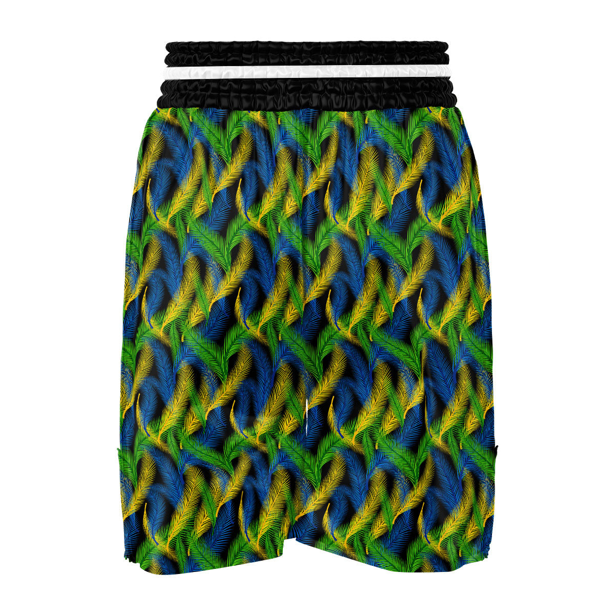 Palm Leaf Mardi Gras Print Pattern Boxing Shorts-grizzshop