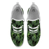 Palm Leaf Night Tropical Print Pattern White Athletic Shoes-grizzshop