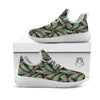 Palm Leaf Tropical Banana Print Pattern White Athletic Shoes-grizzshop