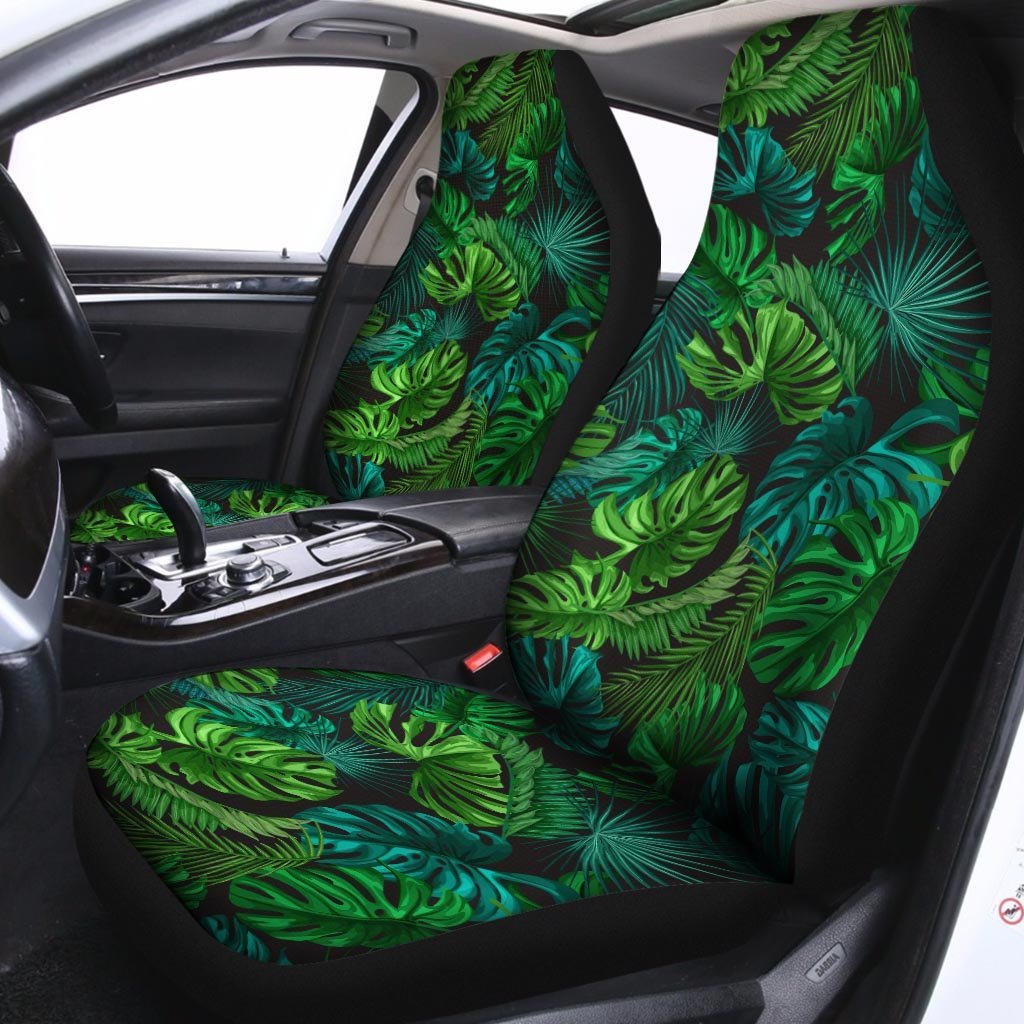 Palm Leaf Tropical Print Car Seat Covers-grizzshop