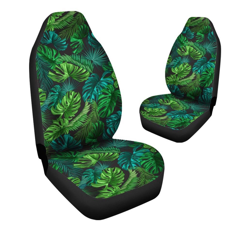 Palm Leaf Tropical Print Car Seat Covers-grizzshop