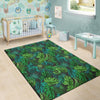 Palm Leaf Tropical Print Floor Mat-grizzshop