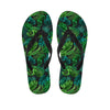 Palm Leaf Tropical Print Men's Flip Flops-grizzshop