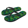 Palm Leaf Tropical Print Men's Flip Flops-grizzshop