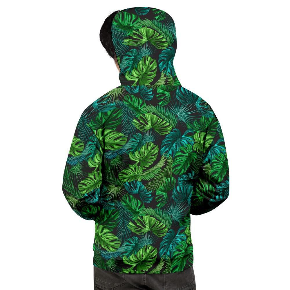 Palm Leaf Tropical Print Men's Hoodie-grizzshop