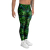 Palm Leaf Tropical Print Men's Leggings-grizzshop