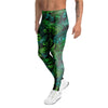 Palm Leaf Tropical Print Men's Leggings-grizzshop