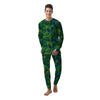 Palm Leaf Tropical Print Men's Pajamas-grizzshop