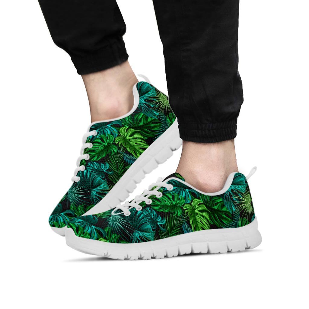 Palm Leaf Tropical Print Men's Sneakers-grizzshop