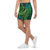 Palm Leaf Tropical Print Mini Skirt-grizzshop