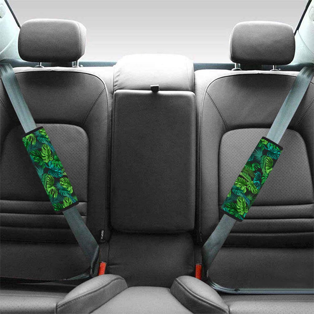 Palm Leaf Tropical Print Seat Belt Cover-grizzshop