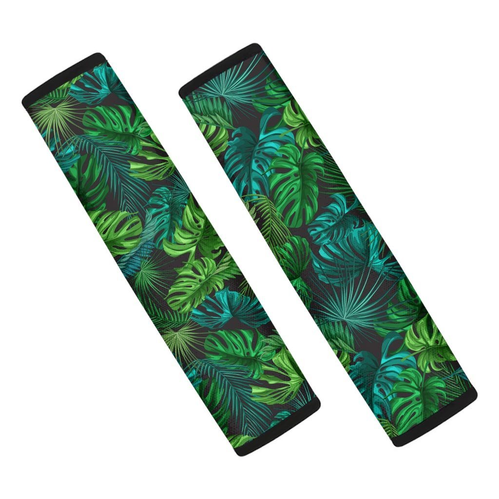 Palm Leaf Tropical Print Seat Belt Cover-grizzshop