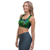 Palm Leaf Tropical Print Sports Bra-grizzshop