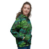 Palm Leaf Tropical Print Women's Hoodie-grizzshop