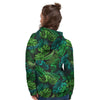 Palm Leaf Tropical Print Women's Hoodie-grizzshop