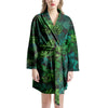 Palm Leaf Tropical Print Women's Robe-grizzshop