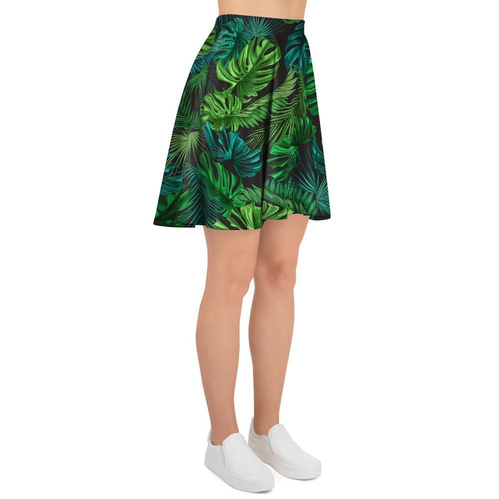 Palm Leaf Tropical Print Women's Skirt-grizzshop