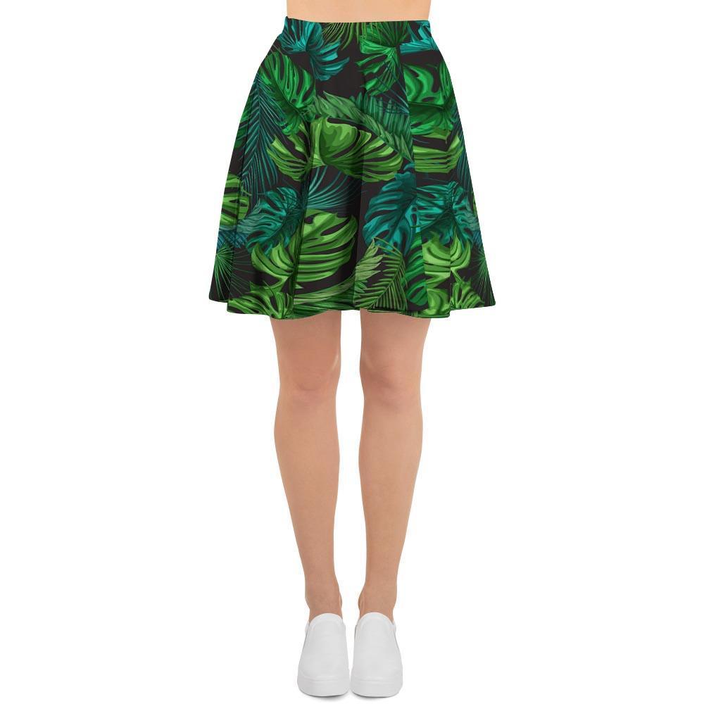 Palm Leaf Tropical Print Women's Skirt-grizzshop