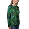 Palm Leaf Tropical Print Women's Sweatshirt-grizzshop