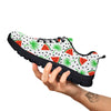 Palm Leaf Watermelon White Print Pattern Black Sneaker-grizzshop