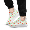 Palm Leaf Watermelon White Print Pattern White Athletic Shoes-grizzshop